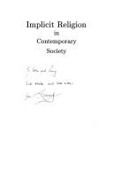 Cover of: Implicit religion in contemporary society