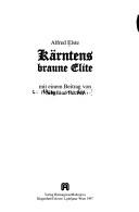Cover of: Kärntens braune Elite by Alfred Elste