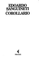Cover of: Corollario by Edoardo Sanguineti
