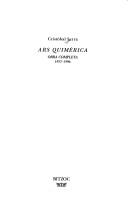 Cover of: Ars quimérica by Cristóbal Serra
