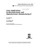 Cover of: Laser applications in microelectronic and optoelectronic manufacturing II: 10-12 February, 1997, San Jose, California