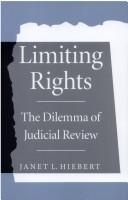 Cover of: Limiting rights by Janet Hiebert