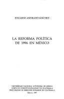 Cover of: La reforma política de 1996 en México