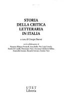 Cover of: Storia della critica letteraria in Italia