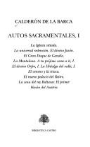 Autos sacramentales by Pedro Calderón de la Barca
