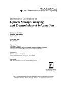 Cover of: International Conference on Optical Storage, Imaging, and Transmission of Information by International Conference on Optical Storage, Imaging, and Transmission of Information (1996 Kiev, Ukraine)