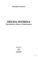 Cover of: Deuda interna by Eduardo Lizano Fait