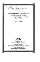 Cover of: The directory of minority judges of the United States. by 