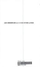 Cover of: Les chemins de la guerre et de la paix: fins de conflit en afrique orientale et australe