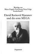 Cover of: David Borisovič Rjazanov und die erste MEGA