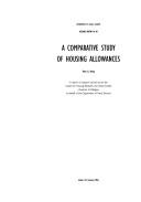Cover of: A comparative study of housing allowances