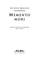 Cover of: Memento mori by Antonio Rabinad