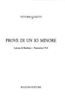 Cover of: Prove di un io minore by Vittorio Coletti