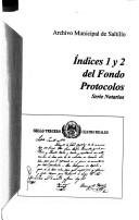 Cover of: Indices 1 y 2 del fondo protocolos