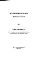 Cover of: Sir Edward Carson by John Hostettler