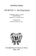 Cover of: Escritos y testimonios