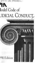 Cover of: ABA model code of judicial conduct. by American Bar Association., American Bar Association.