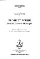 Cover of: Prose et poésie dans les Essais de Montaigne