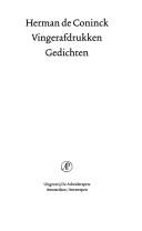Cover of: Vingerafdrukken by Herman de Coninck