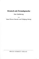 Deutsch als Fremdsprache by Hans-Werner Huneke