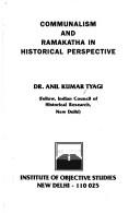 Cover of: Communalism and ramakatha in historical perspective by Anil Kumar Tyagi