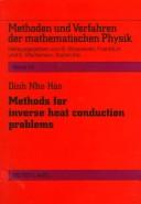 Cover of: Methods for inverse heat conduction problems