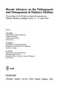 Cover of: Recent advances on the pathogenesis and management of diabetes mellitus: proceedings of the 9th Korea-Japan Symposium on Diabetes Mellitus, Kyongju, Korea, 11-12 April 1997