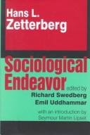 Cover of: Sociological endeavor