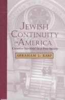 Cover of: Jewish continuity in America: creative survival in a free society