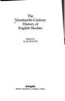 Cover of: The nineteenth-century history of English studies