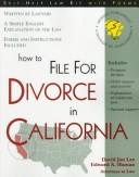 Cover of: How to file for divorce in California by David Jon Lee, David Jon Lee