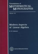 Cover of: Modern aspects of linear algebra