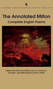 Cover of: annotated Milton | John Milton