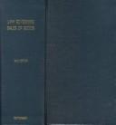 Cover of: The law governing sales of goods at common law and under the Uniform Sales Act by Williston, Samuel