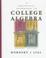 Cover of: A graphical approach to college algebra