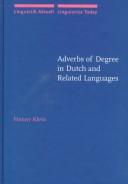 Cover of: Adverbs of degree in Dutch and related languages