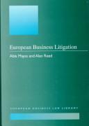 Cover of: European business litigation