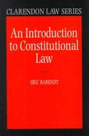 Cover of: An introduction to constitutional law by E. M. Barendt