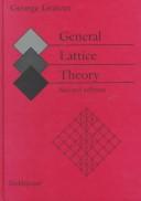 Cover of: General lattice theory