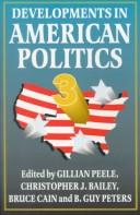Cover of: Developments in American politics 3