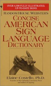 Cover of: Random House Webster's Concise American Sign Language Dictionary