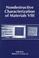 Cover of: Nondestructive characterization of materials VIII