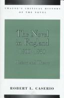 Cover of: The novel in England, 1900-1950: history and theory