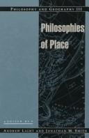 Cover of: Philosophy and geography III: philosophies of place