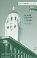 Cover of: Bilingual education: a critique