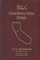 Cover of: West's California code forms with practice commentaries.