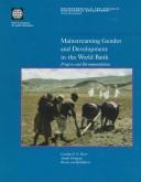 Cover of: Mainstreaming gender and development in the World Bank: progress and recommendations