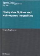 Cover of: Chebyshev splines and Kolmogorov inequalities