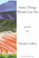 Cover of: Some things words can do