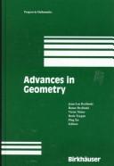 Cover of: Advances in geometry